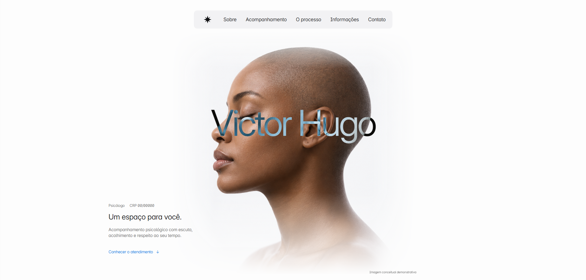 Demonstração de site para psicologia
